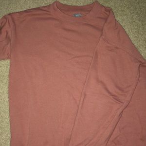 fuzzy, lightweight crew neck